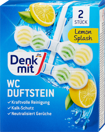 Toiletgeursteen Lemon Splash, 2 stuks