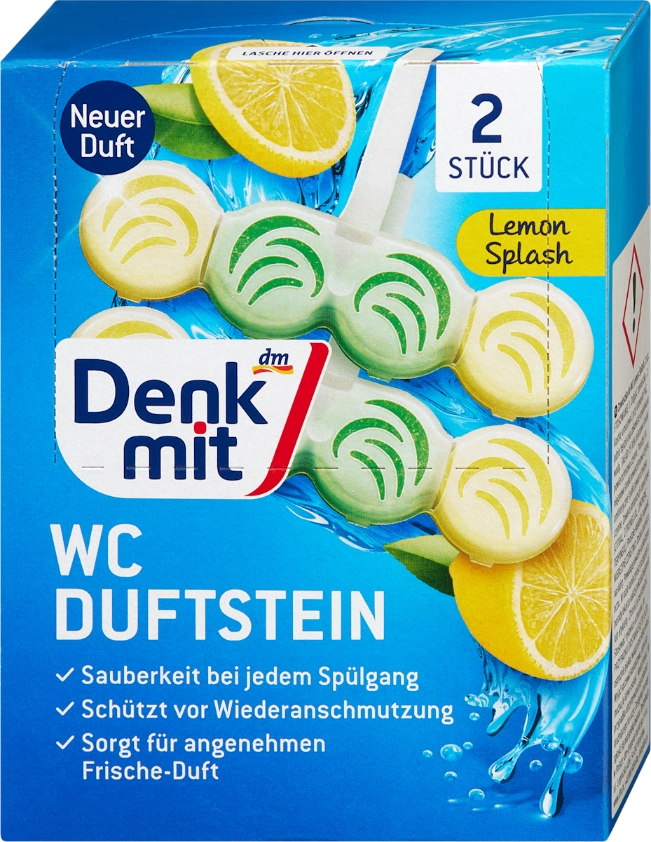 Denkmit WC Duftstein Lemon Splash, 2 St