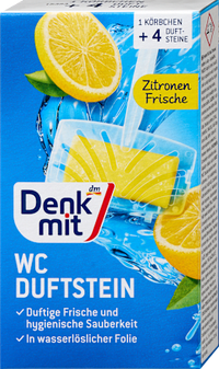 Toiletgeursteen citroenfrisheid, 4 stuks