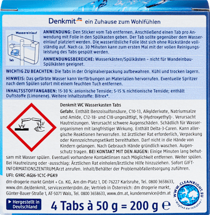 Toiletreservoirlipjes, 4 stuks
