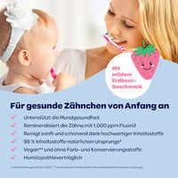 Dentinox Baby Mundflora+ Tandpasta met vingertandenborstel, 0-2 jaar, 30 ml