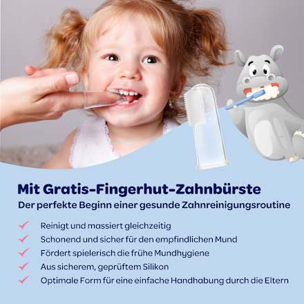 Dentinox Baby Mundflora+ Tandpasta met vingertandenborstel, 0-2 jaar, 30 ml