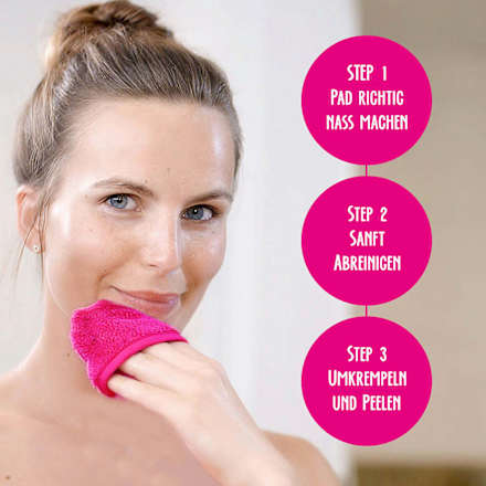 Makeup Eraser Pad Roze, 2 stuks