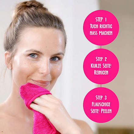 MakeUp Eraser Cloth Roze, 1 st