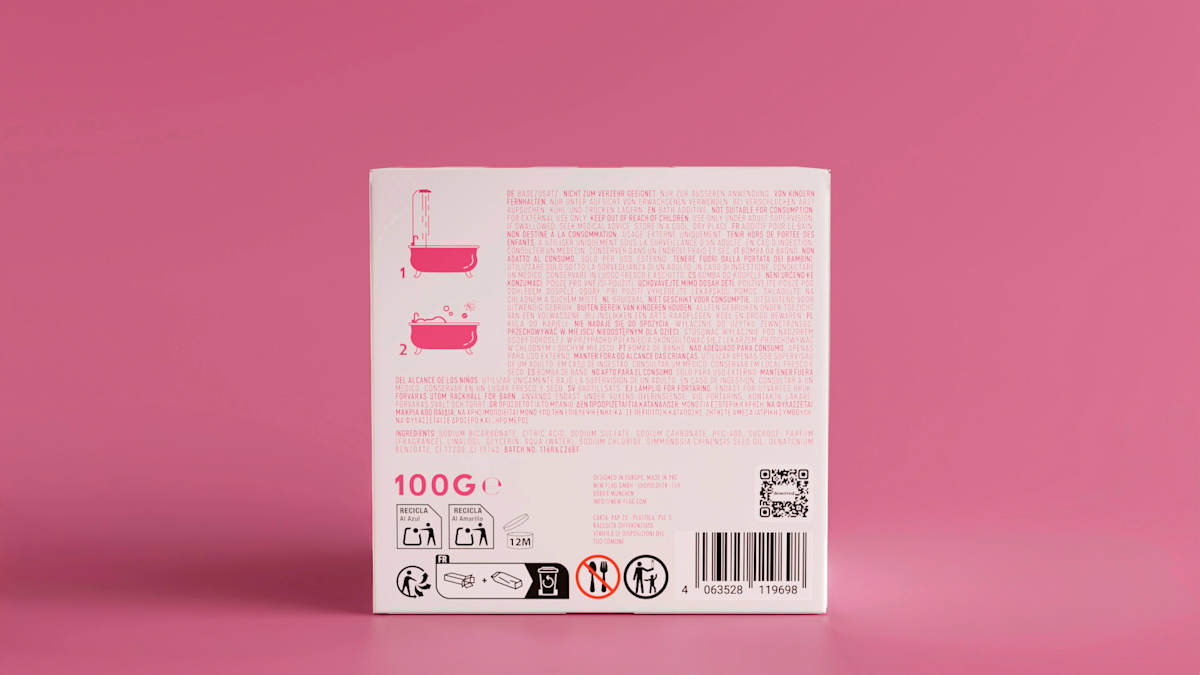 Badebombe Macaron Raspberry Vanilla, 100 g