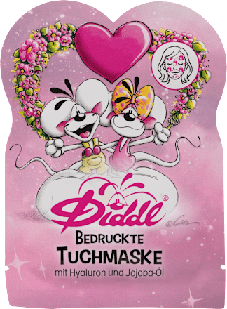 Tuchmaske Diddl bedruckt Hyaluron & Jojobaöl, 1 St