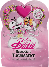 Tuchmaske Diddl bedruckt Hyaluron & Jojobaöl, 1 St