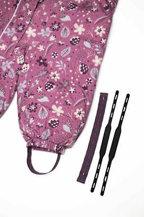 Schneeanzug mit Blumen-Muster, rosa, Gr. 86/92, 1 St