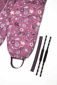 Schneeanzug mit Blumen-Muster, rosa, Gr. 86/92, 1 St