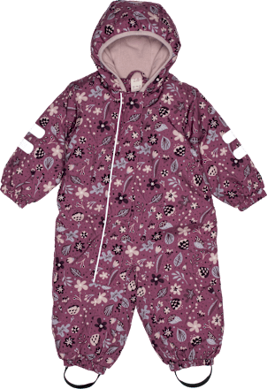 Schneeanzug mit Blumen-Muster, rosa, Gr. 98/104, 1 St
