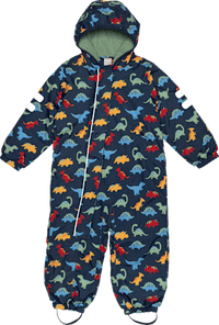 Schneeanzug mit Dino-Muster, blau, Gr. 86/92, 1 St