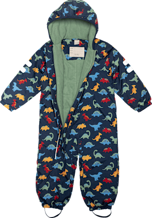 Schneeanzug mit Dino-Muster, blau, Gr. 86/92, 1 St