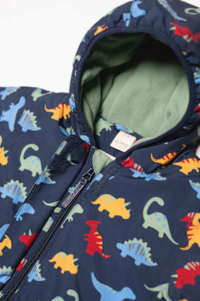 Schneeanzug mit Dino-Muster, blau, Gr. 86/92, 1 St