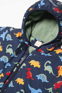 Schneeanzug mit Dino-Muster, blau, Gr. 86/92, 1 St
