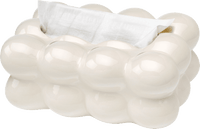 Keramische tissuebox "Bubbles", wit (25,7 x 16,2 x 10,7 cm), 1 stuk