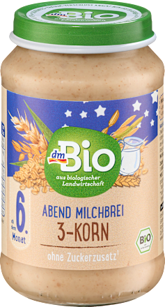 Abendbrei Milch 3-Korn ab dem 6. Monat, 190 g