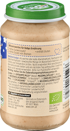 Abendbrei Milch 3-Korn ab dem 6. Monat, 190 g