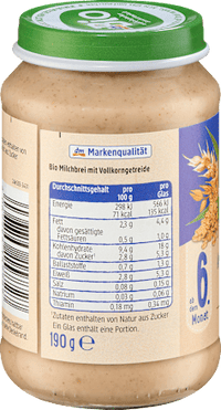 Abendbrei Milch 3-Korn ab dem 6. Monat, 190 g