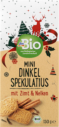Adventsgebäck, Mini Dinkel Spekulatius mit Zimt & Nelken, 150 g