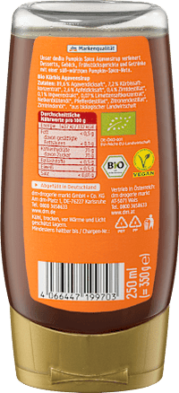 Agavensirup Pumpkin Spice, vegan, 250 ml