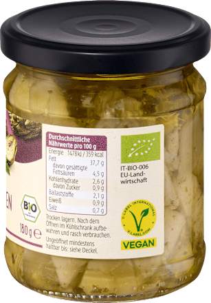 Artischocken, mit Kräutern in Öl, 180 g