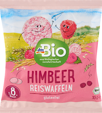 Babysnack Reiswaffeln Himbeere ab dem 8. Monat, 35 g