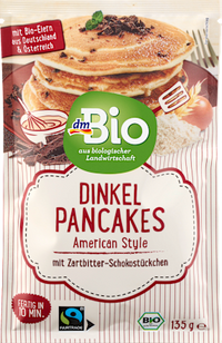 Backmischung Dinkel Pancakes mit Zartbitter-Schokostückchen, American Style, 135 g
