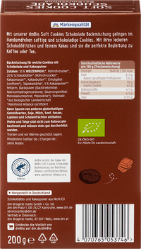 dmBio Backmischung, Soft Cookies Schokolade, 200 g