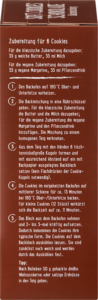 dmBio Backmischung, Soft Cookies Schokolade, 200 g