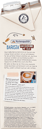 Barista Haferdrink mit Soja 6 x 1 Liter, 6 l
