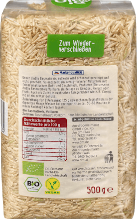 Basmatireis aus Vollkorn, 500 g