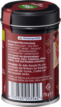 dmBio Bratapfelgewürz, 70 g