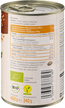 Braune Linsen, 240 g
