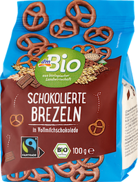 Brezeln, schokoliert in Vollmilchschokolade, 100 g