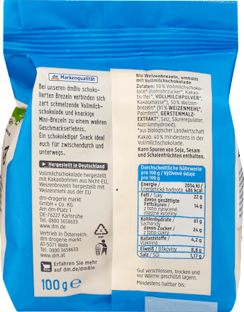 Brezeln, schokoliert in Vollmilchschokolade, 100 g