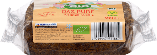 Brot, Das Pure Hafer Karotte, 300 g