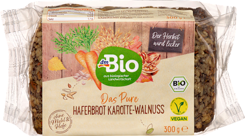 Brot, Das Pure Hafer mit Karotten & Walnüssen, 300 g