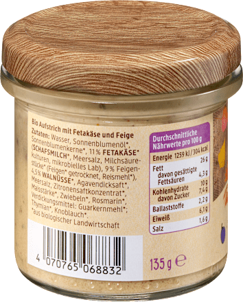 dmBio Brotaufstrich, Feta-Feige, 135 g
