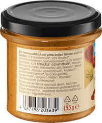 Broodbeleg, gedroogde tomaat &amp; feta, 135 g