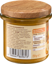 Brotaufstrich, Kürbis Karotte, 135 g
