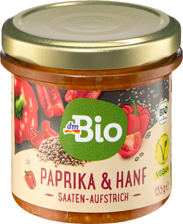 Brotaufstrich, Saatenaufstrich Paprika & Hanf, 135 g