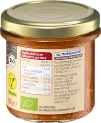 Brotaufstrich, Saatenaufstrich Paprika & Hanf, 135 g