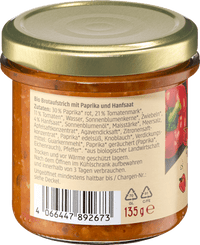 Brotaufstrich, Saatenaufstrich Paprika & Hanf, 135 g
