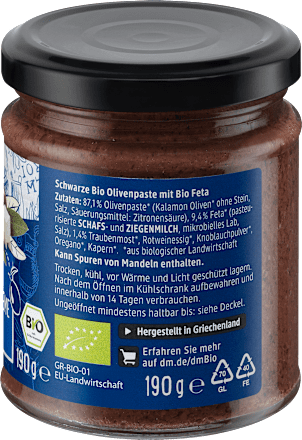 Brotaufstrich, Schwarze Olivencreme mit Feta, 190 g