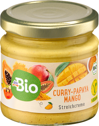Brotaufstrich, Streichcreme Curry-Papaya Mango, 180 g