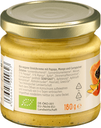 Brotaufstrich, Streichcreme Curry-Papaya Mango, 180 g