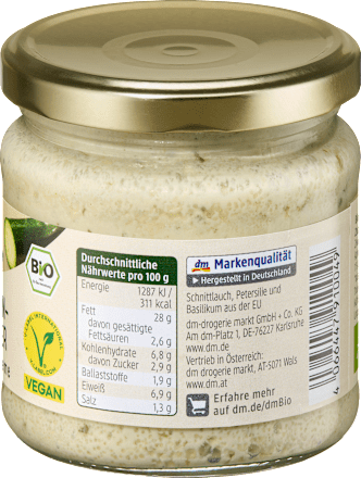 Brotaufstrich, Streichcreme Gartenkräuter, 180 g