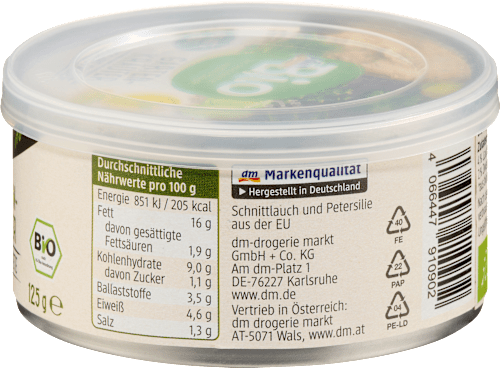Brotaufstrich, Vegane Pastete Gartenkräuter, 125 g