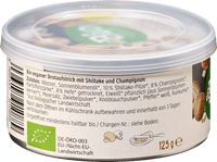 Brotaufstrich, Vegane Pastete Shiitake-Champignon, 125 g
