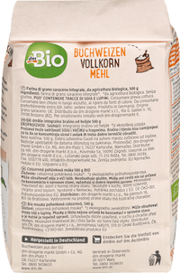 Buchweizenmehl Vollkorn, glutenfrei, 500 g